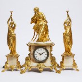 Three Piece French Figural Gil
