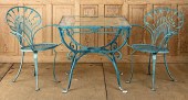 THREE PIECE FRENCH IRON GARDEN