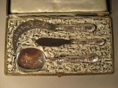 Three piece French silver ice