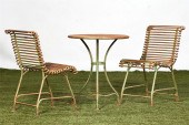 THREE PIECE FRENCH WROUGHT IRO