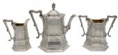 THREE PIECE GEORGE IV SILVER T
