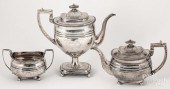 THREE PIECE GEORGIAN SILVER TE