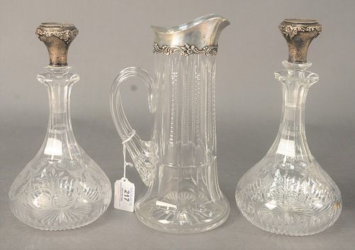 THREE PIECE GLASS LOT, TO INCLUDE