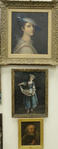 THREE PIECE GROUP OF PORTRAITS TO