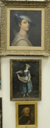 THREE PIECE GROUP OF PORTRAITS
