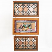 THREE-PIECE GROUP OF STAINED G