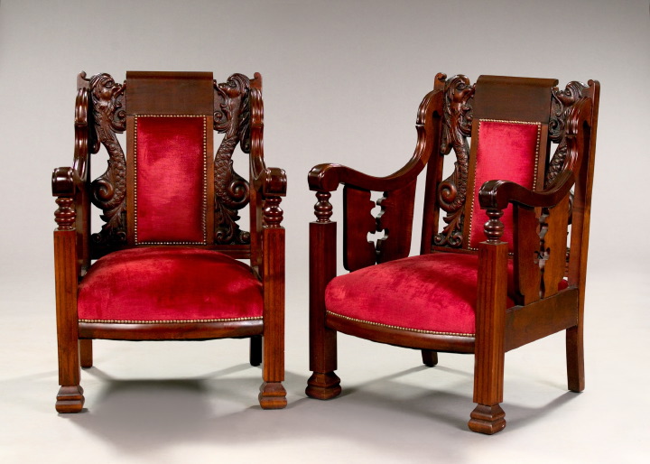 Three-Piece Late Victorian Carved