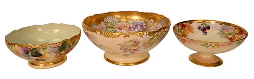 THREE PIECE LIMOGES FRANCE HAND