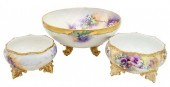 THREE PIECE LIMOGES FRANCE HAN