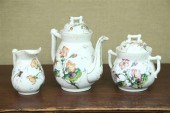 THREE PIECE LIMOGES TEA SET. A