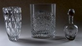 THREE PIECE LOT OF CRYSTAL TAB