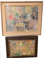 THREE PIECE LOT OF FRAMED ABST