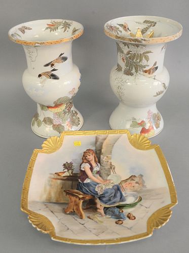 THREE PIECE LOT TO INCLUDE A PAIR