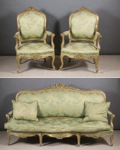 THREE-PIECE LOUIS XV STYLE SEA