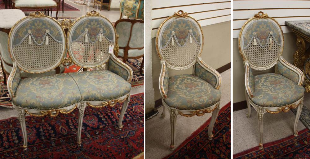 THREE-PIECE LOUIS XV STYLE