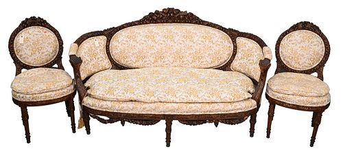 THREE PIECE LOUIS XVI STYLE SALON