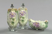 Three-Piece Luneville Pottery