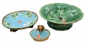 THREE PIECE MAJOLICA LOTThree