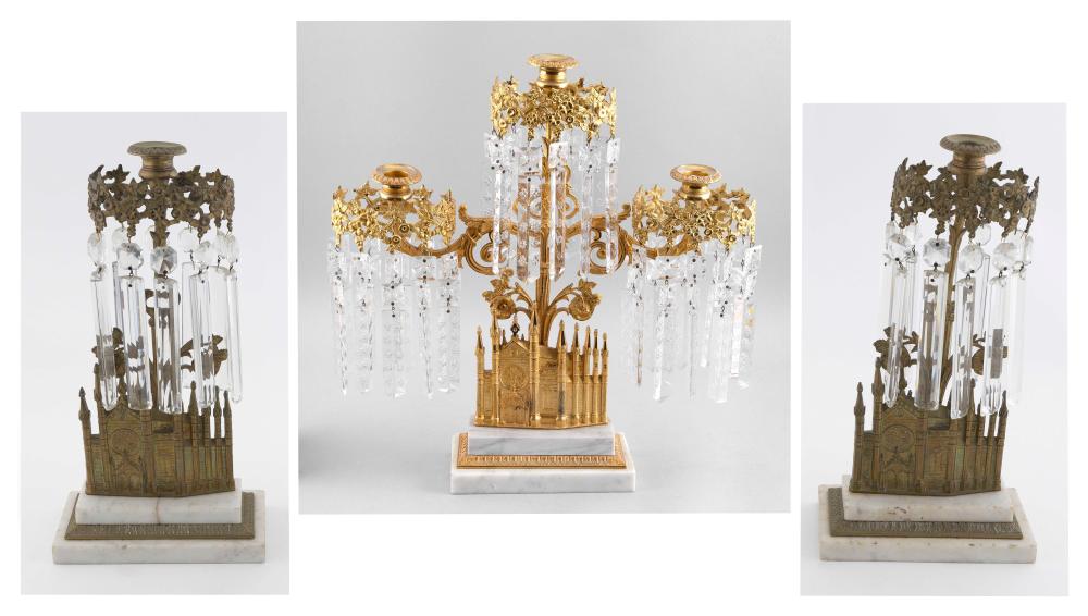 THREE-PIECE MANTEL GIRANDOLE
