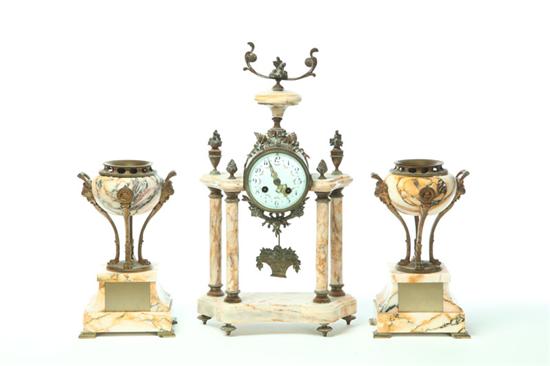 THREE-PIECE MANTEL SET. 