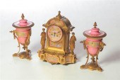 THREE-PIECE MANTEL SET.  Franc
