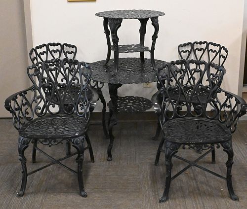 THREE PIECE METAL OUTDOOR LOTSix
