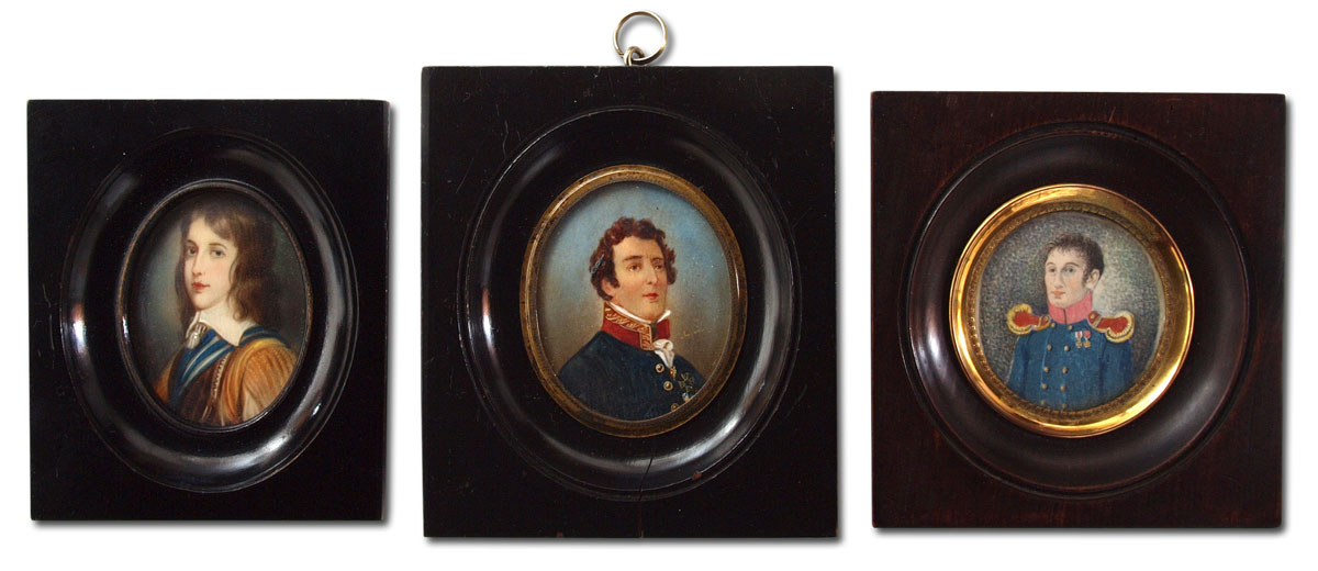 THREE PIECE MINIATURE PORTRAIT
