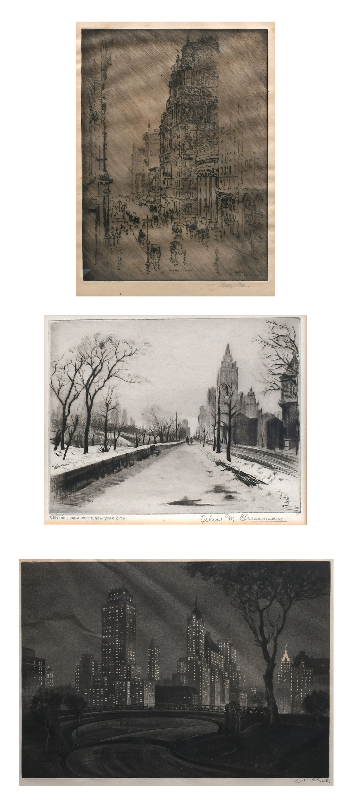 THREE PIECE NEW YORK CITY ETCHING