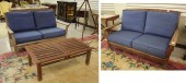 THREE-PIECE OUTDOOR TEAK FURNI