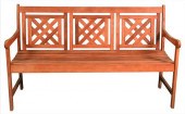 THREE PIECE OUTDOOR TEAK SETTh