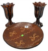 THREE PIECE POTTERY GROUPThree