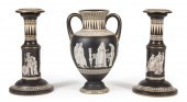 THREE-PIECE PRATTWARE POTTERY