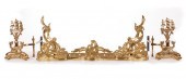 THREE PIECE ROCOCO-STYLE BRASS