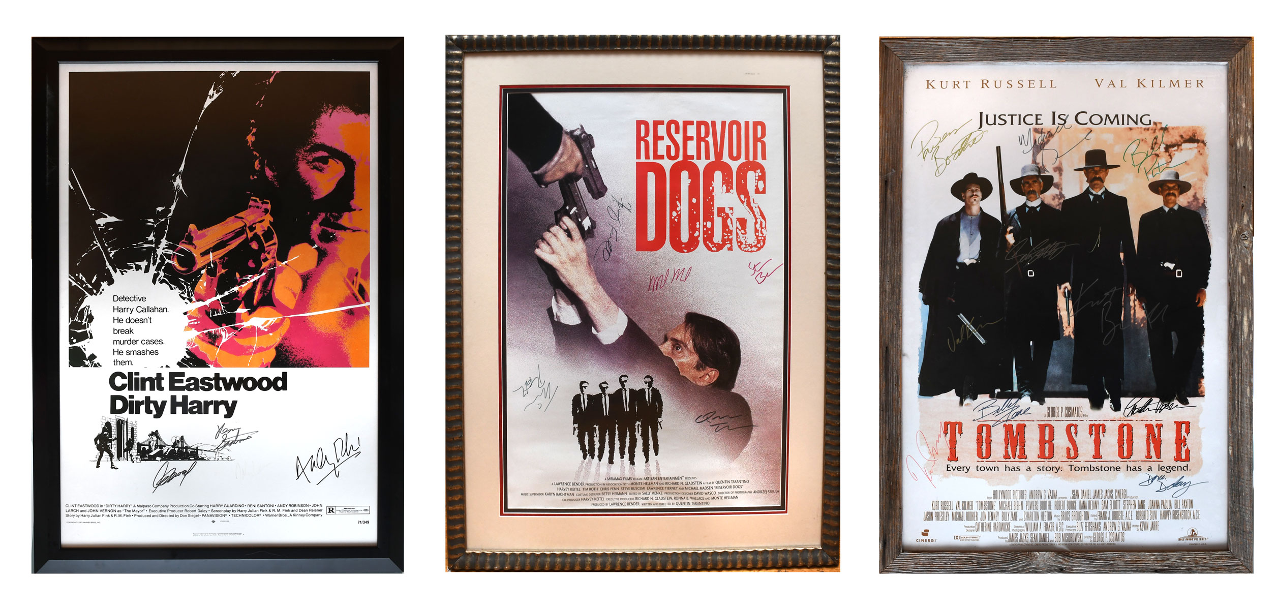 THREE PIECE SIGNED MOVIE POSTER
