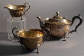 THREE-PIECE SILVER PLATE TEA S
