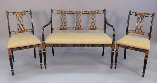 THREE PIECE SOUTHWOOD SET, SETTEE