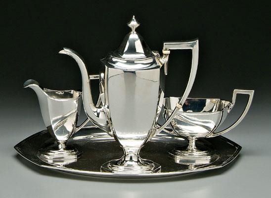 Three piece sterling coffee