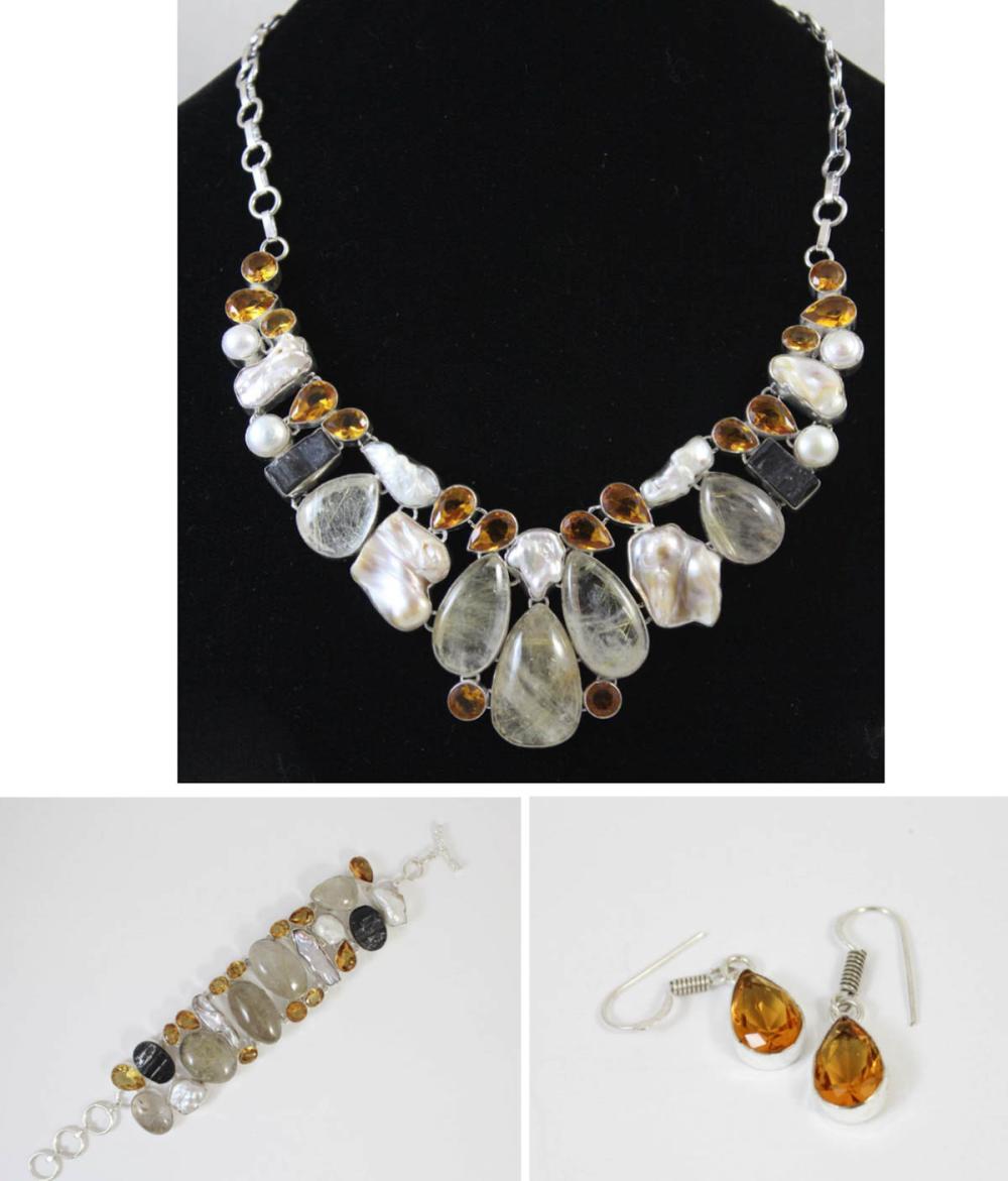 THREE PIECE STERLING SILVER JEWELRY