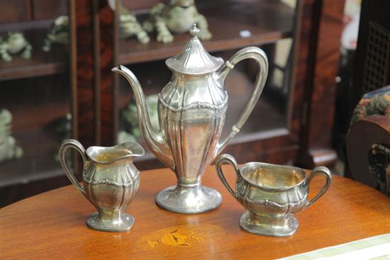 THREE PIECE STERLING SILVER TEA