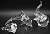THREE PIECE STEUBEN CRYSTAL AN