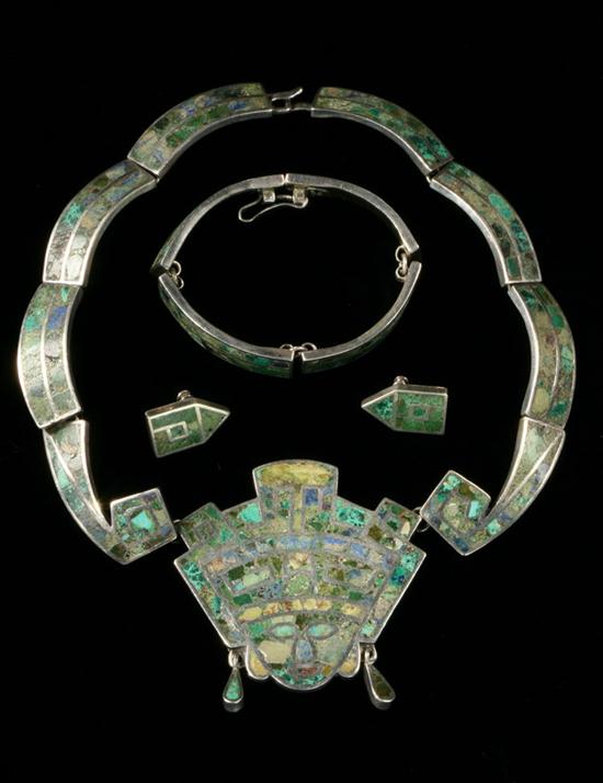 THREE-PIECE SUITE MEXICAN INLAID