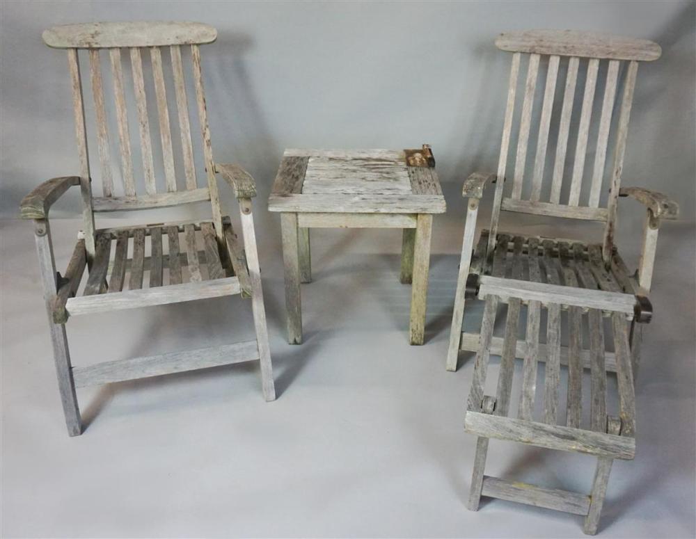 THREE-PIECE SUITE OF WOODEN PATIO