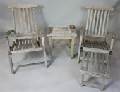 THREE-PIECE SUITE OF WOODEN PA