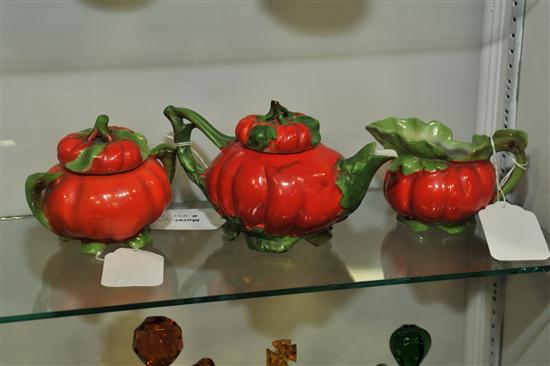 THREE PIECE TEA SET. Germany  early