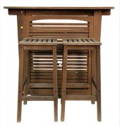 THREE PIECE TEAK OUTDOOR BAR S