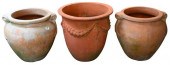 THREE PIECE TERRACOTTA OUTDOOR