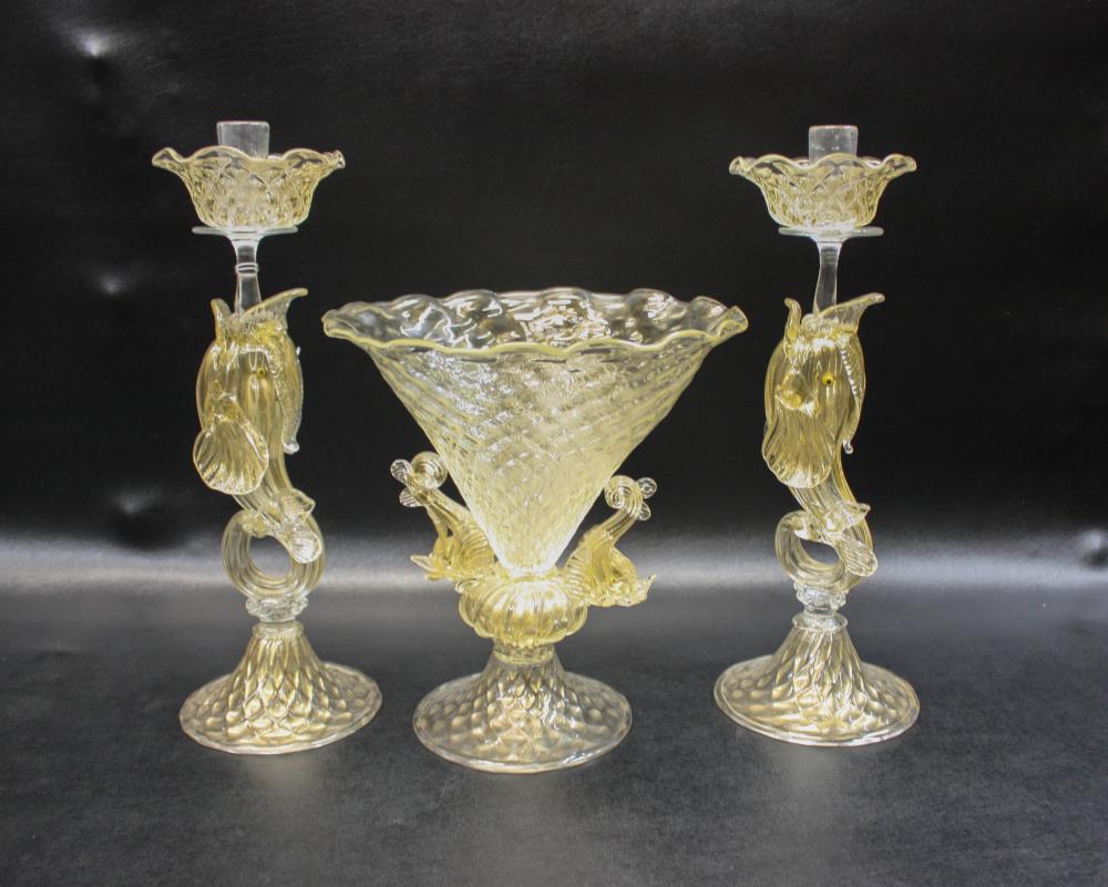THREE PIECE VENETIAL GLASS