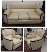 THREE-PIECE WALNUT AND CREAM L