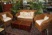 THREE PIECE WICKER SET COMPRIS