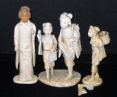 Three Pieced-Ivory Okimono of